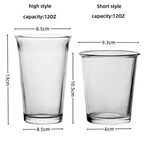 Gobelet en verre à café glacé Cappuccino expresso personnalisé tasse à <span class=keywords><strong>pinte</strong></span> de blé 350ml tasse à café en verre non ionique - Product Image 4
