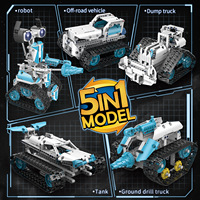 Set de Bloques de Robot Programable STEM, Plástico ABS, Control Remoto Eléctrico, Juguete Educativo Controlado por Aplicación para Edades de 5+ Años