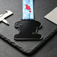Médaille sportive en émail gravée sur mesure pour les défis de course 5K/10K - Récompense de finisseur de marathon