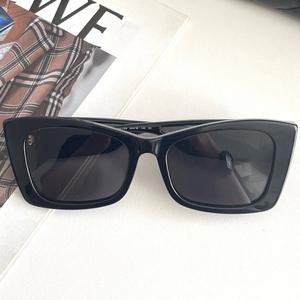 Lunettes de soleil tendance vintage bleues de haute qualité avec verres PC UV400, style streetwear euro-américain 2025, polyvalentes - Product Image 4