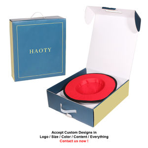 Caja Plana Larga Ecológica <span class=keywords><strong>de</strong></span> Cartón Reciclado Biodegradable Rosa para Regalo, Autoarmable con Asas Grandes, Venta al por Mayor - Product Image 1