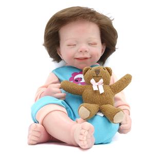 Muñeca Bebé Reborn <span class=keywords><strong>de</strong></span> <span class=keywords><strong>Silicona</strong></span> <span class=keywords><strong>de</strong></span> 16 Pulgadas <span class=keywords><strong>con</strong></span> <span class=keywords><strong>Ojos</strong></span> <span class=keywords><strong>Abiertos</strong></span> y Cabello Implantado, Estilo <span class=keywords><strong>de</strong></span> Juguete <span class=keywords><strong>de</strong></span> Dibujos Animados, Suave, <span class=keywords><strong>con</strong></span> <span class=keywords><strong>Ojos</strong></span> <span class=keywords><strong>Abiertos</strong></span> y Ropa - Product Image 1