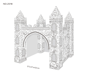 6 Colorful Pens Diy Paper Castle Toy 3D Puzzle Painting Art Cultivate Toy - Product Image 4