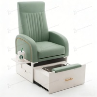 Sillón de Masaje de Pies Profesional con Bañera Extraíble para Pedicura, Sillas de Pedicura sin Plomería, Silla de Spa para Salón de Uñas