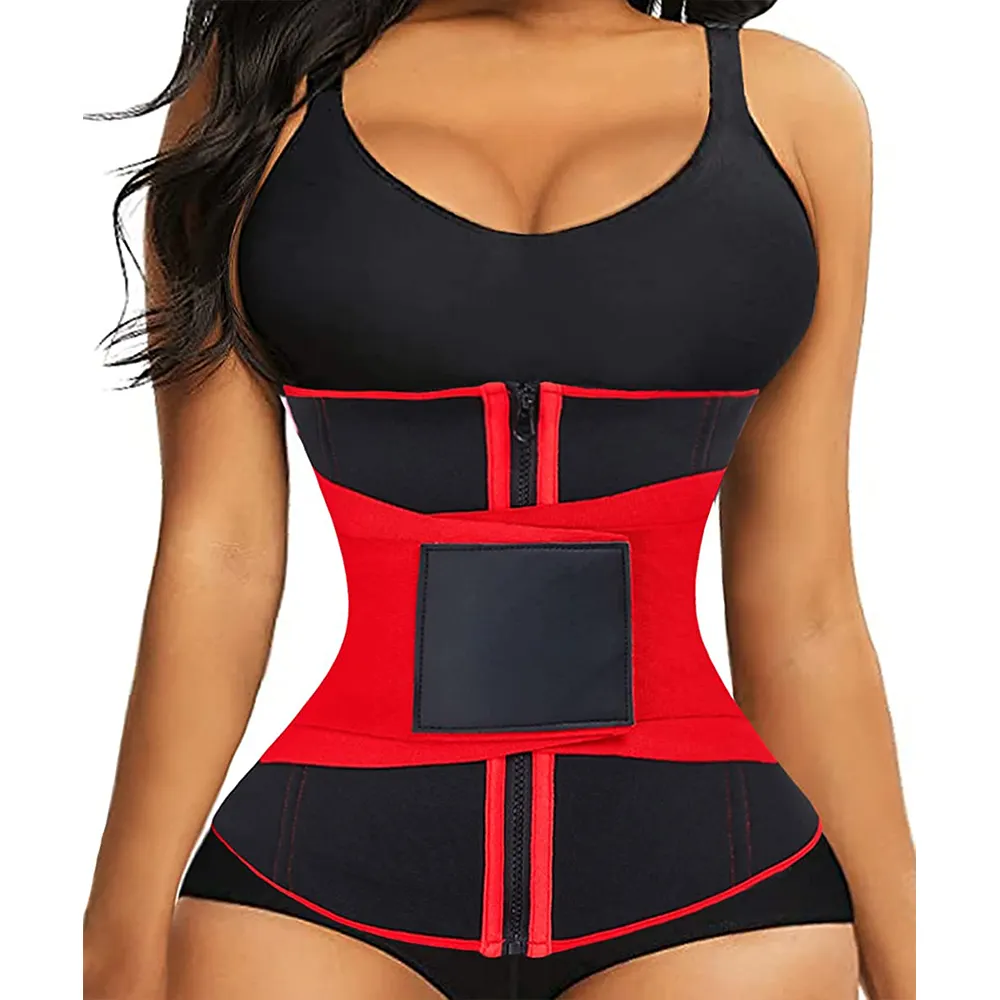 TENNEIGHT Zipper Waist Trainer Corset Girdle Everyday Workout Sweat Underwear Shapewear Body Shaper For Women