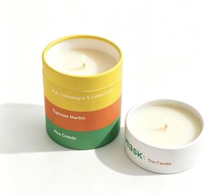 Emballage en tube de papier recyclable personnalisé, boîte cylindrique pour bougies parfumées, cadeaux d'aromathérapie - Product Image 1