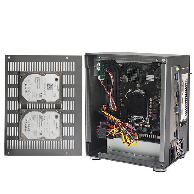 IPC HTPC Portable Mini ITX Server Case 5.3 Inch 4u 5u Rack with Fan Handheld Chassis for Full Height GPU Home Use
