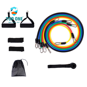 TopOne personnalisé force Latex un mot Tension 2 Tubes 11 pièces bandes de résistance ensemble tirer corde ruban - Product Image 1