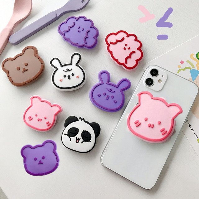Cute Cartoon Phone Grip Stand Finger Ring Holder Adjustable Mobile Bracket for Smartphones