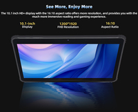 Tablet Android 12 MTK 10.1 inci yang Tangguh, Tahan Air IP67, 6+128GB, untuk Pertambangan, Tahan Debu, Kecerahan 1000 Nits, Lingkungan Industri yang Keras