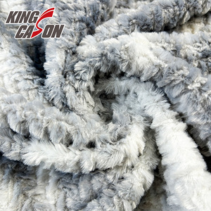 Tissu en fausse fourrure de <span class=keywords><strong>lapin</strong></span> Kingcason, doux et confortable, brossé d'un côté, pour manteaux et vestes d'<span class=keywords><strong>hiver</strong></span> - Product Image 4