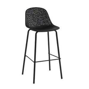 <span class=keywords><strong>Taburete</strong></span> de Bar de Diseño Moderno, Altura de Mostrador, Color Taupe, de <span class=keywords><strong>Polipropileno</strong></span>, con Patas de Metal - Product Image 4