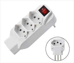 Multi adapter Plug adapter 4 saidas com interruptor de ligar/desligar 2P+T 10A 250V~