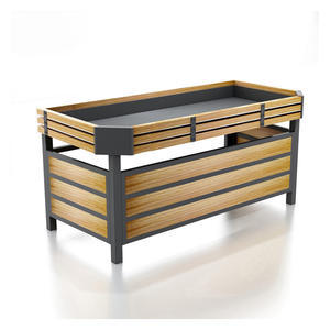 Estante de Exhibición de <span class=keywords><strong>Metal</strong></span> y Madera para Frutas y Verduras para Supermercado - Product Image 5