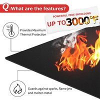 Tapis de soudage ignifuge 5 mm, bouclier thermique pour la soudure, super réfractaire (plus de 2000°C), ignifuge pour la découpe et le moulage