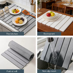 Tapis de cuisine en pierre de diatomite absorbants, antidérapants et à séchage rapide, tapis de séchage de la vaisselle en terre de diatomée personnalisés pour la cuisine - Product Image 4