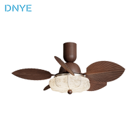 Ventilateur de plafond rétro de style mid-century de 30 pouces avec 5 pales en ABS, télécommande, interrupteur, moteur DC, design feuille de bananier