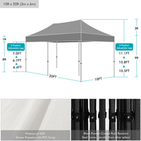 Tienda pequeña de acero con dosel para niños con tela de poliéster para eventos de exhibición de ferias comerciales