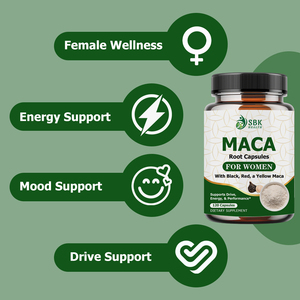 Cápsulas de Raíz de Maca de Alta Calidad para Mujeres con Maca Negra, Roja y Amarilla, Apoyo al Bienestar Femenino, Energía, Estado de Ánimo y Libido - Product Image 4