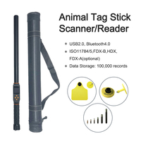Software libre BT4.0 impermeable Animal RFID Stick Reader Bag IP67 ganado cerdo ovejas gestión agrícola hecha de plástico
