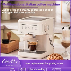 Machine à café <span class=keywords><strong>italienne</strong></span> pour la maison, 20 bars de pression, 2 <span class=keywords><strong>tasses</strong></span>, machine à expresso semi-automatique intelligente pour le bureau - Product Image 5