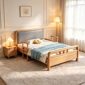 Cama de Enfermería Moderna de Alta Calidad, de Madera Sólida, con Barandilla de Seguridad, Plataforma Doble para Cuidado en el Hogar de Personas Mayores - Product Image 1