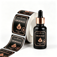 Étiquettes cosmétiques écologiques TEDDY, imperméables, résistantes à l'huile, en vinyle BOPP, avec dorure à chaud, résistantes aux UV, adhésives, pour huile de parfum