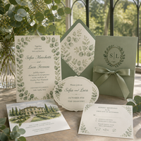 Eukalyptus-Hochzeitseinladung Salbeigrüne Botanische Suite Waldliche Maßgefertigte Kraftpapier-Einladung Eukalyptus-Hochzeitseinladung