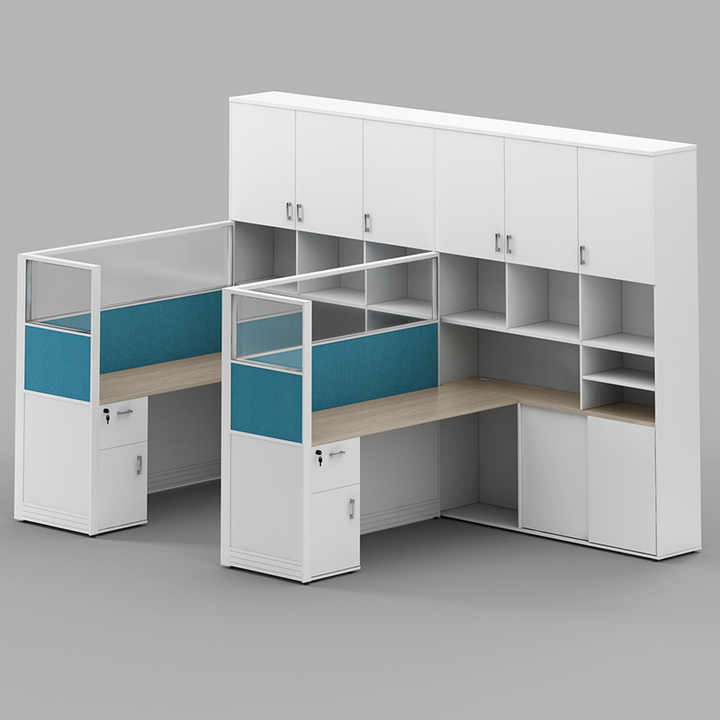 Modern High Wall Office Cubicle Design for 4 Person