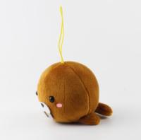 En vrac 4 pouces marron/blanc océan sceau pendentif grosse tête mignon Expressions longues dents animaux en peluche cartable en peluche porte-clés jouets