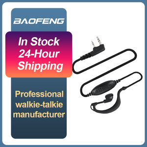 Auricular Profesional BF-711 para Walkie Talkie, Cable Trenzado, Gancho para una Sola Oreja, Conector de 2 Pines Tipo K para Baofeng UV-5R BF-888S UV-82 - Product Image 1