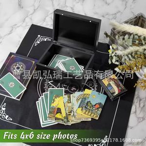 Caja de recuerdos de madera creativa, caja con tapa abatible para colección de joyas, caja de almacenamiento multiusos, caja para tarjetas, caja de madera para regalo - Product Image 4