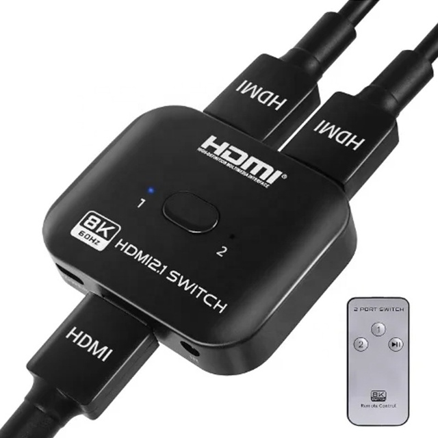 8K201 Fjgear 8K Ultra Hd 7680*4320/60Hz Bidirectional Switch 60Hz Repartiteur Hdmi 2.1 8K Switch Selector