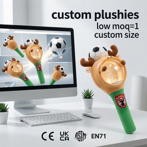 Bastón de Animadora Personalizado Kawaii de Peluche con Luz LED, Diseño de Cabeza de Ciervo, para Fútbol, Fútbol Americano, Regalo para Fanáticos del Deporte - Product Image 1