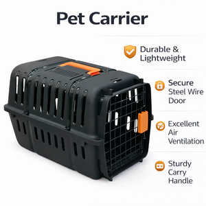 Boîte de <span class=keywords><strong>transport</strong></span> pour animaux de compagnie de taille moyenne pour les compagnies aériennes United, transporteur de cabine pour chats et petits chiens, transporteur d'animaux en plastique portable - Product Image 3