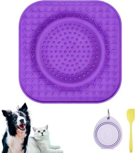 Tapete de Silicona Cuadrado para Lamer Terapéutico Messy <span class=keywords><strong>Mutts</strong></span> |   10" x 10" |   Alfombrilla de Alimentación Lenta para Aliviar el Aburrimiento y la Ansiedad |   Almohadilla para lamer para - Product Image 2