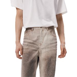 Custom High Quality Cotton Slim Straight Fit <b>Jeans</b> <b>Trouser</b> for <b>Men</b> Streetwear Khaki Vintage Dirty Wash <b>Men's</b> Denim Pants - Product Image 3