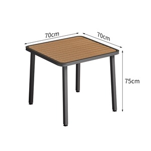Waterproof Anti-corrosion Sun <b>Protection</b> Restaurant Furniture Commercial Hotel Use Modern Design Plastic Wood Outdoor Dining - Product Image 2