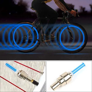 Vente en gros 1 pièce : Capuchons de pneu de vélo VTT à LED avec détecteur de mouvement, accessoires lumineux pour rayons de roue, clignotants néon - Product Image 6