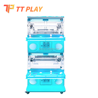 Machine à grue de type distributeur automatique de glaces molles, avec balles de 25 pouces, noire, jeu d'arcade pour enfants, paiement par code QR, 2 niveaux