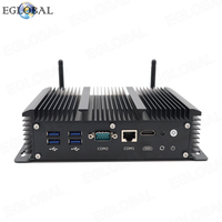 Mini Ordenador Industrial sin Ventilador EGLOBAL, Intel Core I3-8140U, DDR4, MSATA SSD, Win10 HD, 4 Puertos USB, 6 Puertos RJ45, LAN 2.5G, 2 LED, Mini PC Linux