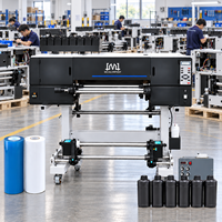 Imprimante DTF UV en gros 60 cm 3 têtes I3200, imprimante UV DTF rouleau à rouleau, imprimante d'étiquettes numérique, machine d'impression d'autocollants