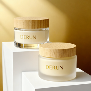 Envases de Vidrio Transparentes Blancos Exfoliantes para Cosméticos, 30g 50g 100g, con Tapas de Bambú, para Crema Facial, Más Vendidos - Product Image 4