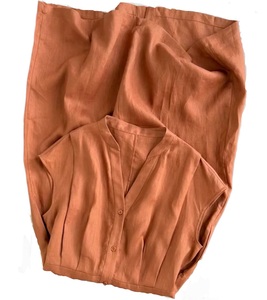Camicia <span class=keywords><strong>da</strong></span> <span class=keywords><strong>donna</strong></span> di fascia alta in misto cotone in lino stile sofisticato abito elegante semplice - Product Image 4