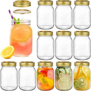 Tarros de vidrio de boca ancha de 2oz, 4oz, 6oz, 8oz, 16oz, 32oz, 64oz <span class=keywords><strong>para</strong></span> mermelada, <span class=keywords><strong>miel</strong></span>, salsas y conservas con tapas - Product Image 5