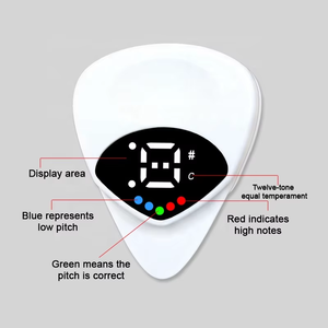 Nhà Máy Bán buôn Điện Điều Chỉnh Picks(2 trong 1) đa chức năng mới màu trắng Acoustic guitar Pick Tuner - Product Image 3