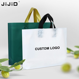 Sacs de courses en plastique PE personnalisés avec logo JIJID, impression couleur intégrale, sacs T-shirt avec logo, emballages personnalisés - Product Image 4
