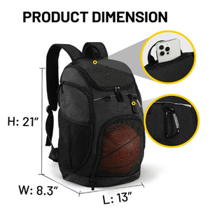 LINGKE Sac de sport multifonctionnel pour le football Sac à dos de gymnastique pour équipement de sport Sac à dos de basket-<span class=keywords><strong>ball</strong></span> 30-40L avec compartiment à balles - Product Image 2