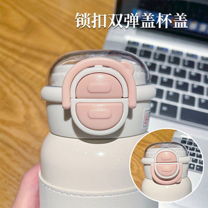 A high end looking girl's ins simple and portable 316 stainless steel straw insulated cup for <b>hot</b> and cold drinks new model Cup - Product Image 3