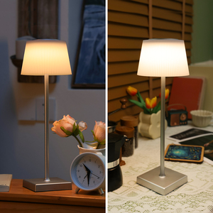 Aigostar Cordless USB lampada da tavolo ricaricabile 3 modalità colore lampada da tavolo dimmerabile Touch con luce notturna ABS corpo per uffici - Product Image 6